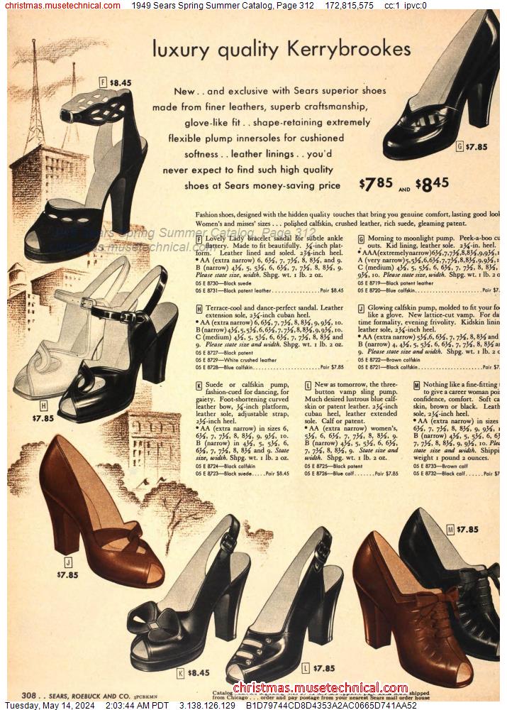 1949 Sears Spring Summer Catalog, Page 312