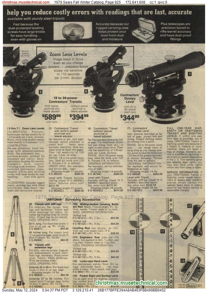 1979 Sears Fall Winter Catalog, Page 925