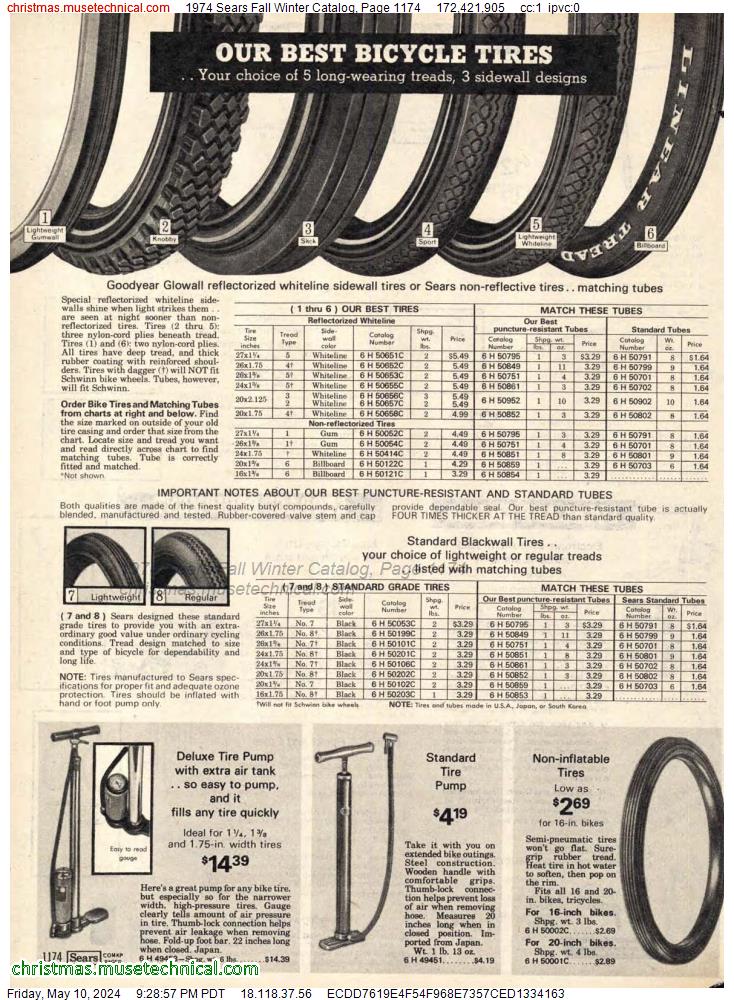 1974 Sears Fall Winter Catalog, Page 1174