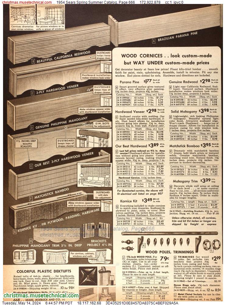 1954 Sears Spring Summer Catalog, Page 666