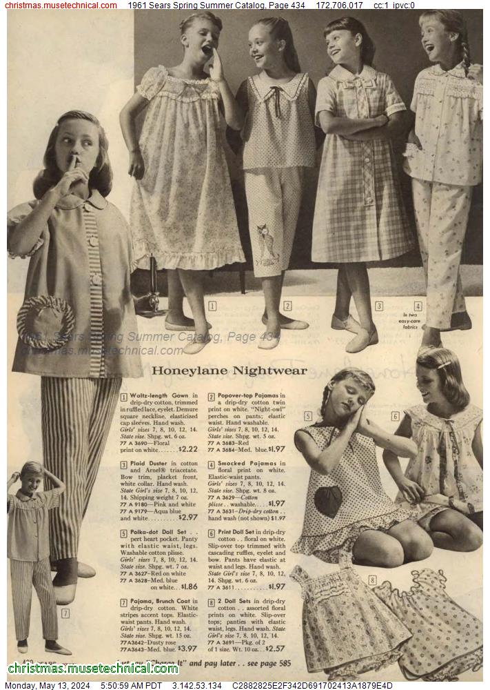1961 Sears Spring Summer Catalog, Page 434