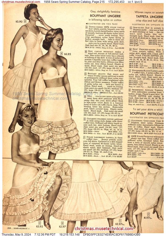 1956 Sears Spring Summer Catalog, Page 215