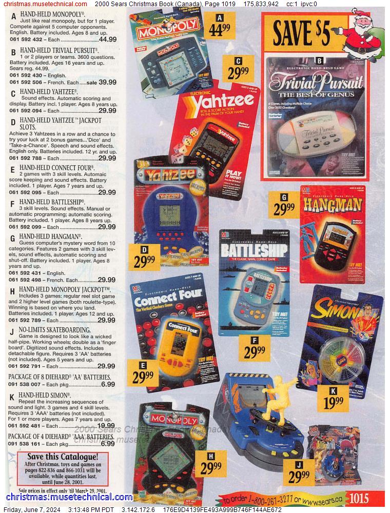 2000 Sears Christmas Book (Canada), Page 1019