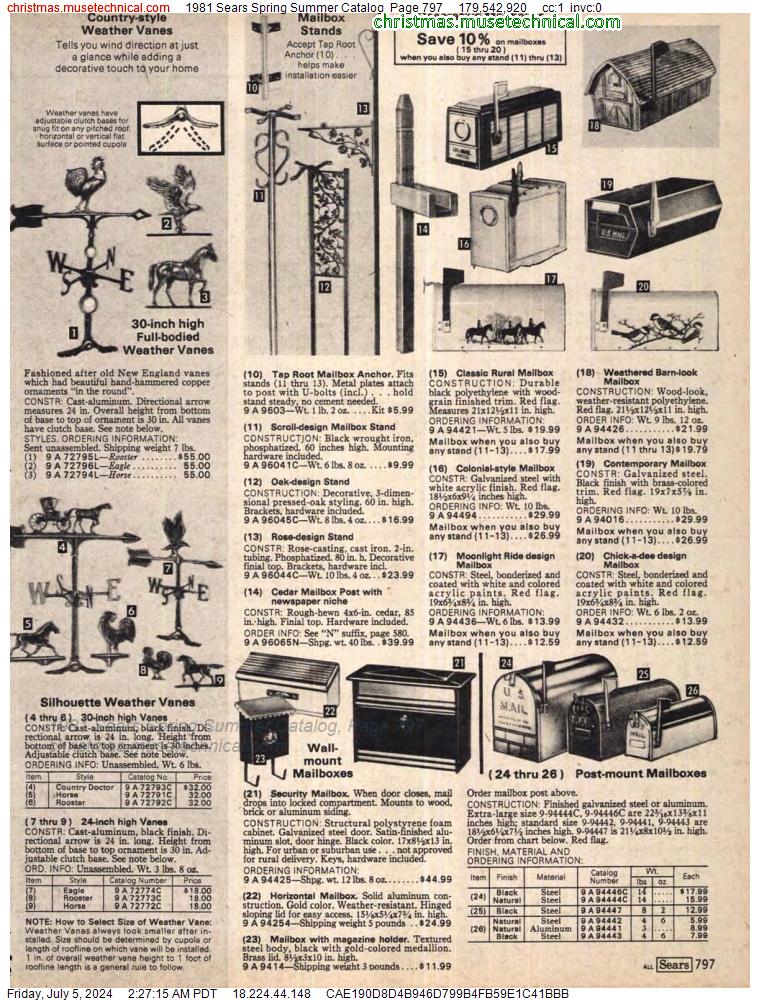 1981 Sears Spring Summer Catalog, Page 797