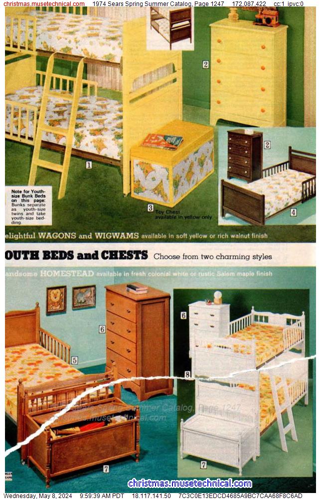 1974 Sears Spring Summer Catalog, Page 1247