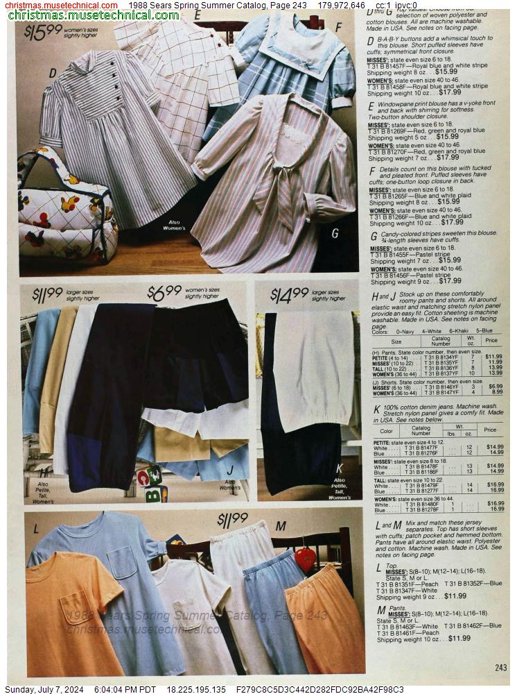1988 Sears Spring Summer Catalog, Page 243