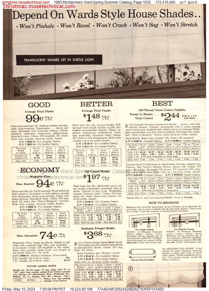 1965 Montgomery Ward Spring Summer Catalog, Page 1032
