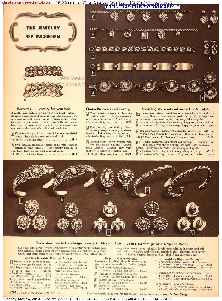 1945 Sears Fall Winter Catalog, Page 335