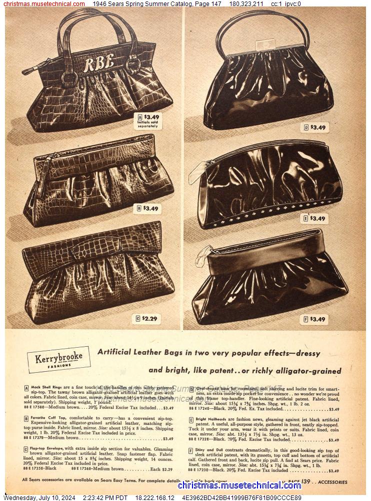 1946 Sears Spring Summer Catalog, Page 147