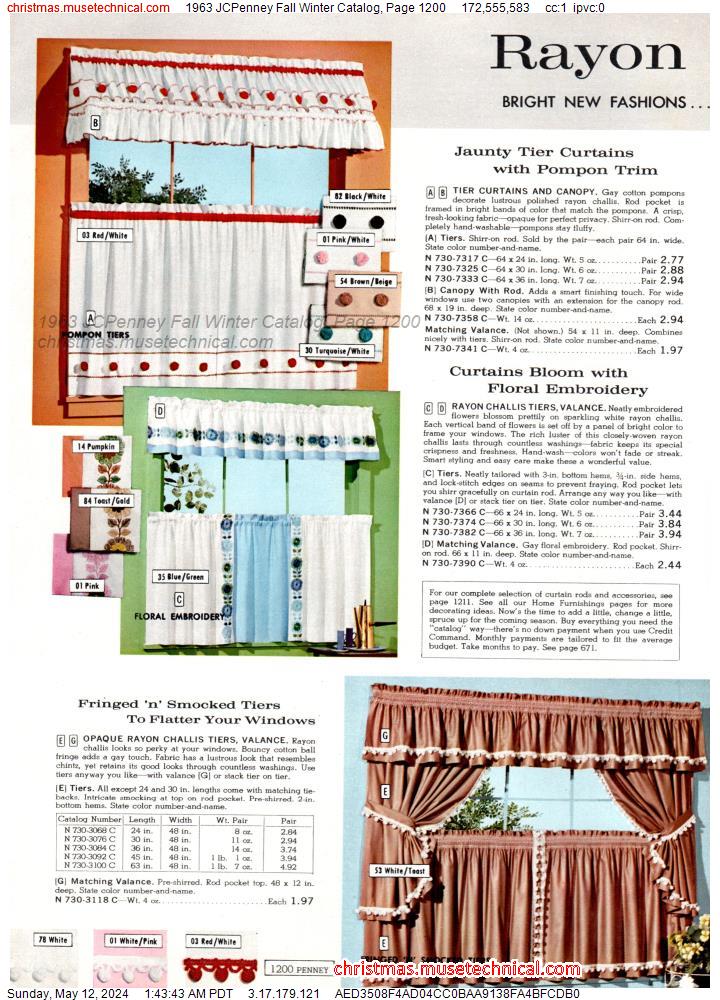 1963 JCPenney Fall Winter Catalog, Page 1200