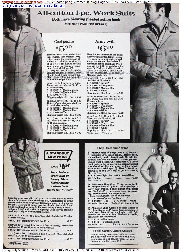 1972 Sears Spring Summer Catalog, Page 506