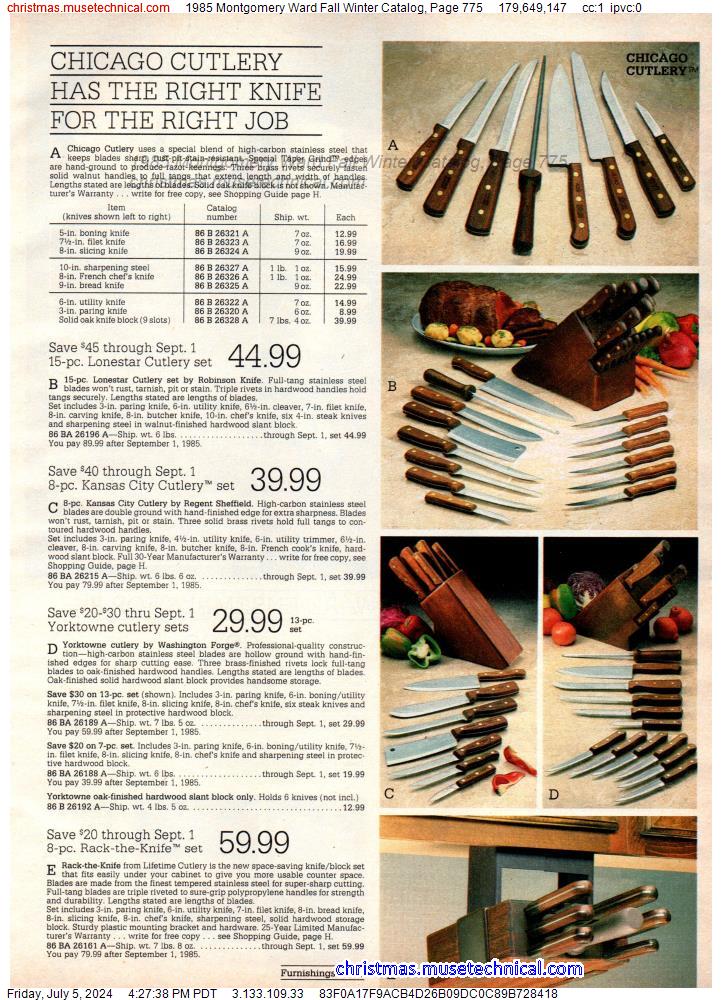 1985 Montgomery Ward Fall Winter Catalog, Page 775