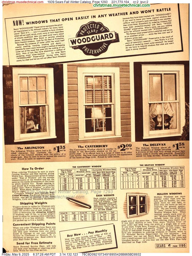 1939 Sears Fall Winter Catalog, Page 1293