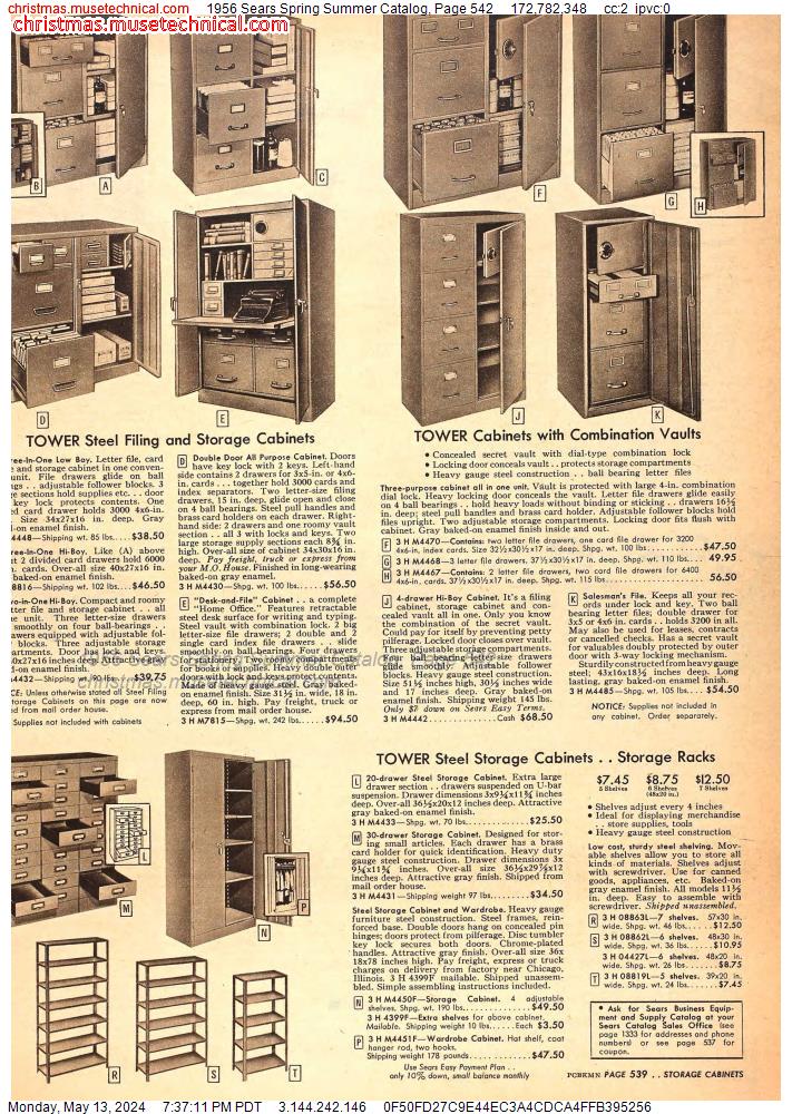1956 Sears Spring Summer Catalog, Page 542