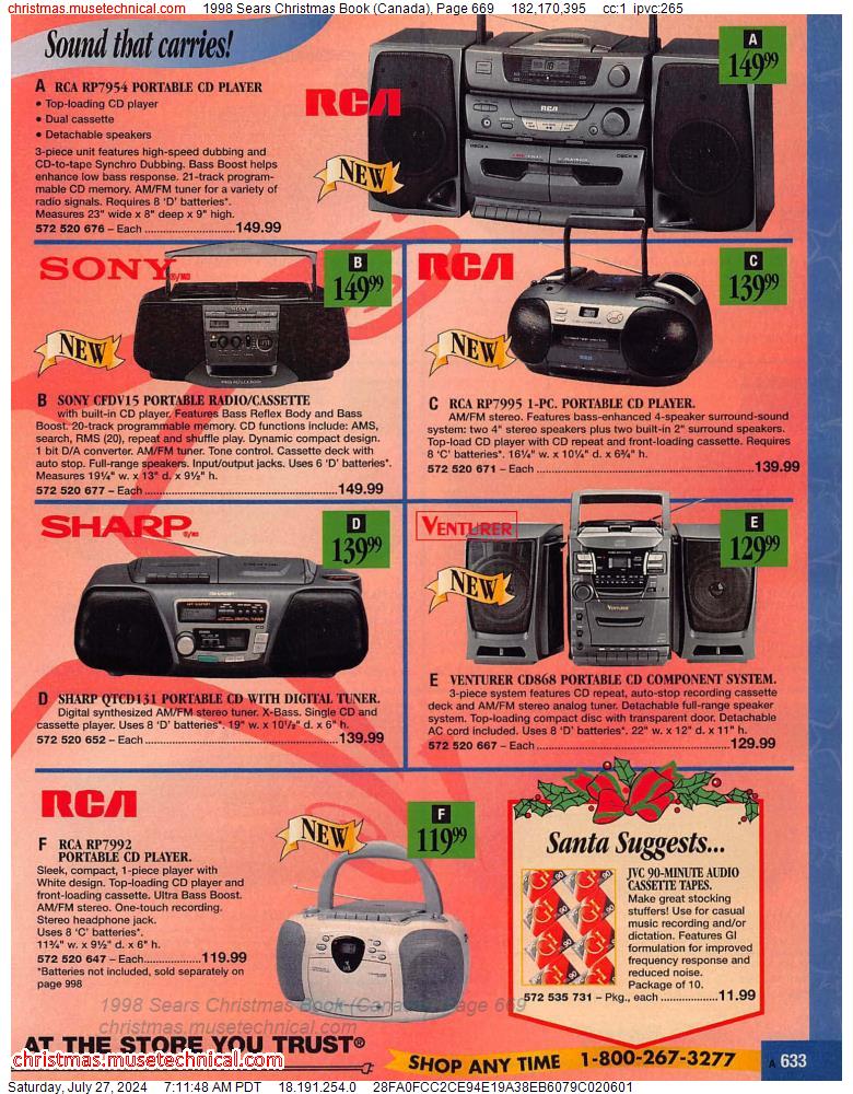 1998 Sears Christmas Book (Canada), Page 669