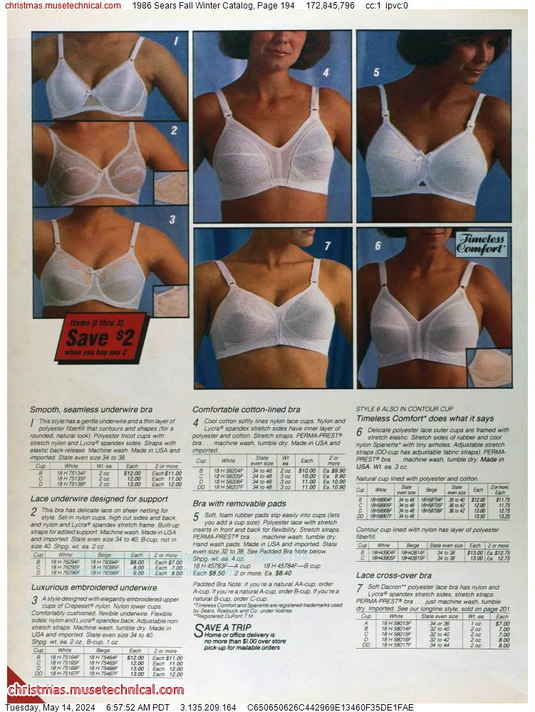 1986 Sears Fall Winter Catalog, Page 194