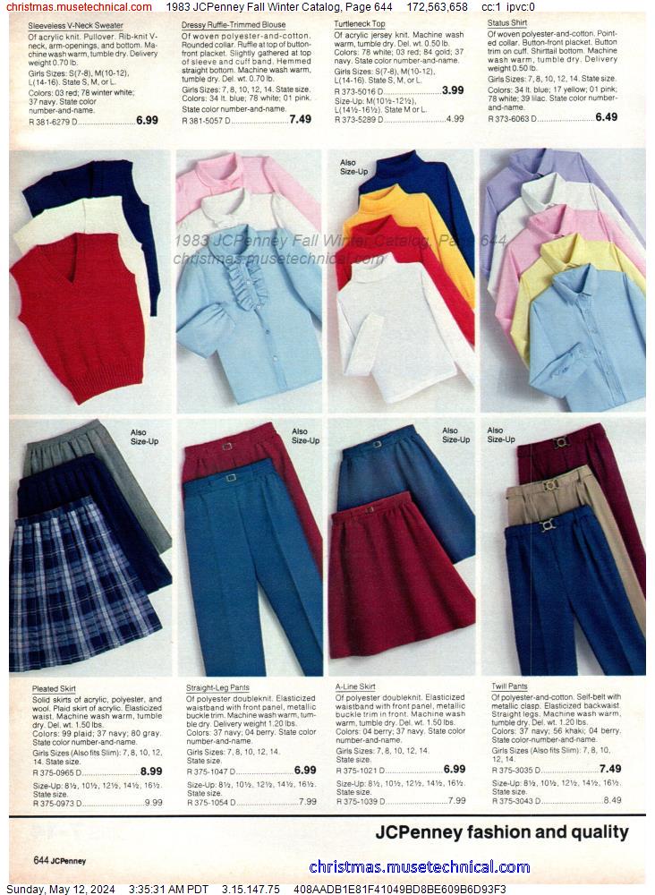 1983 JCPenney Fall Winter Catalog, Page 644