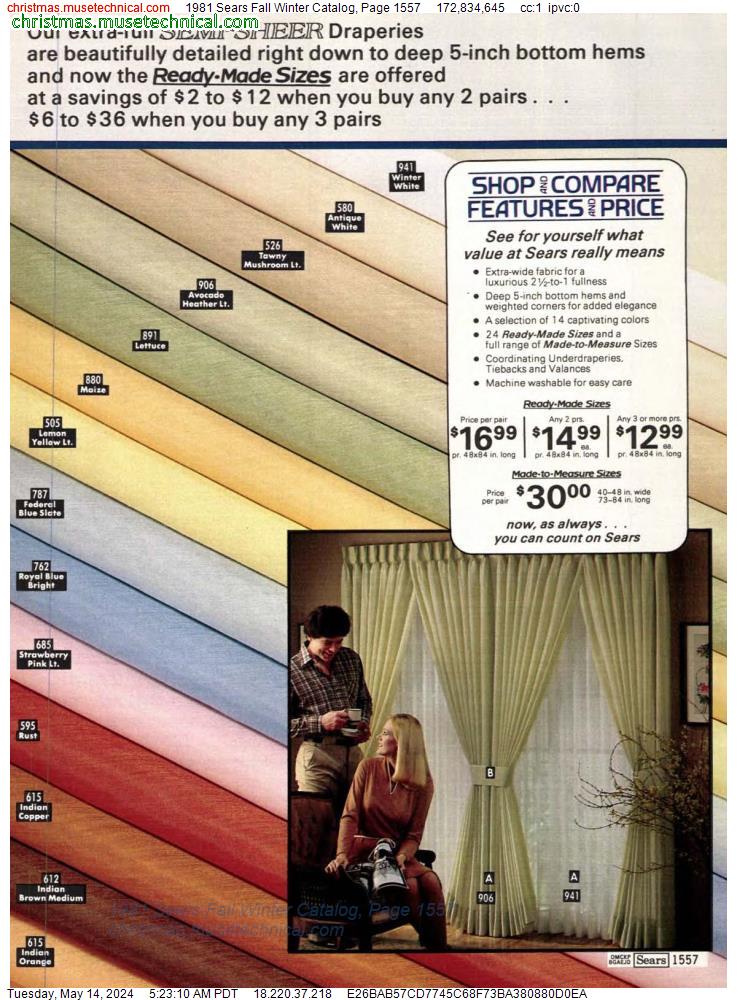 1981 Sears Fall Winter Catalog, Page 1557