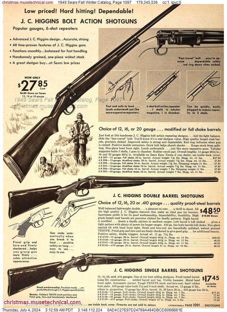 1949 Sears Fall Winter Catalog, Page 1097