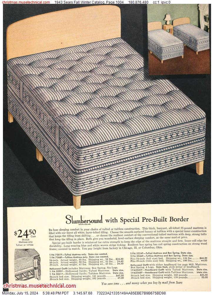 1943 Sears Fall Winter Catalog, Page 1004