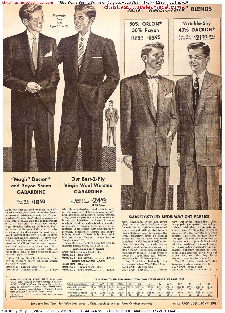 1955 Sears Spring Summer Catalog, Page 359