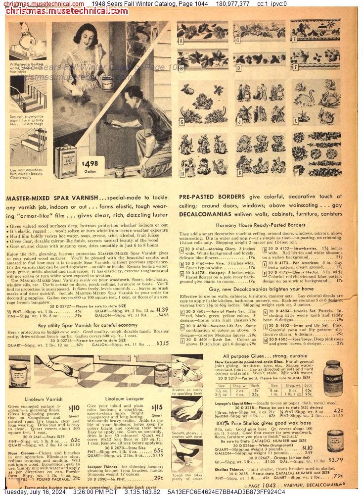 1948 Sears Fall Winter Catalog, Page 1044