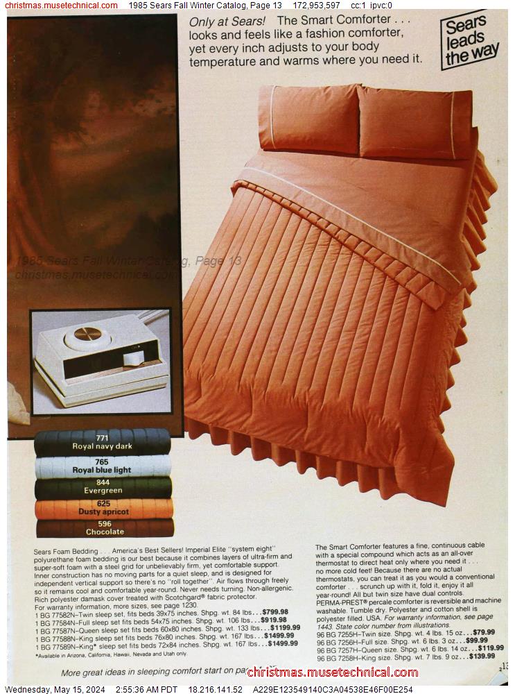 1985 Sears Fall Winter Catalog, Page 13