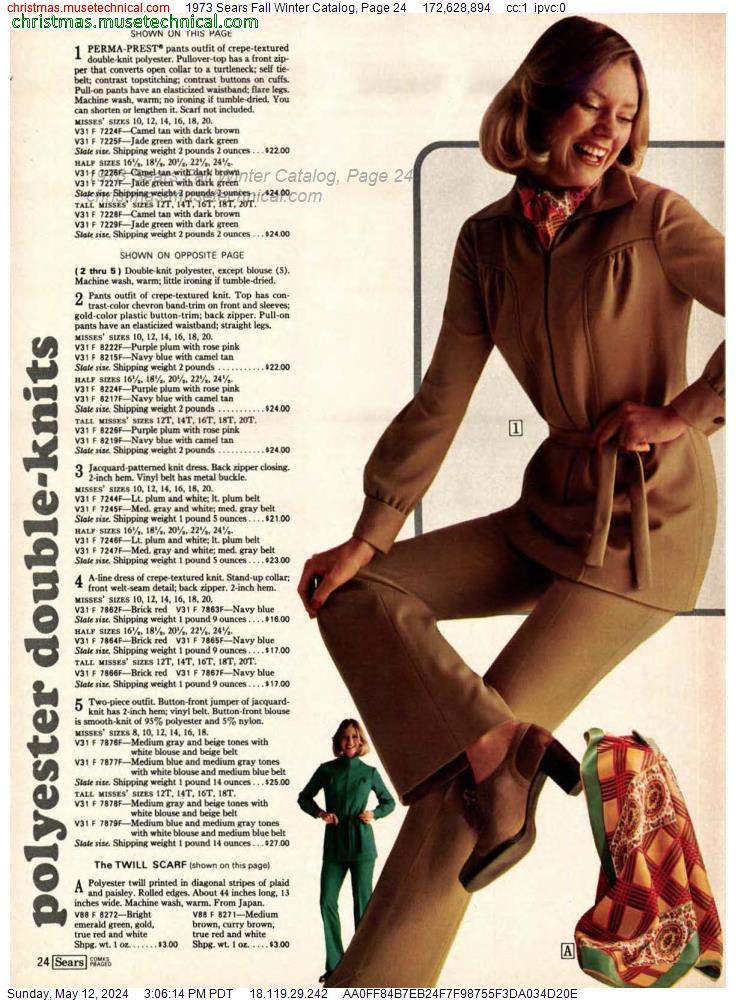 1973 Sears Fall Winter Catalog, Page 24