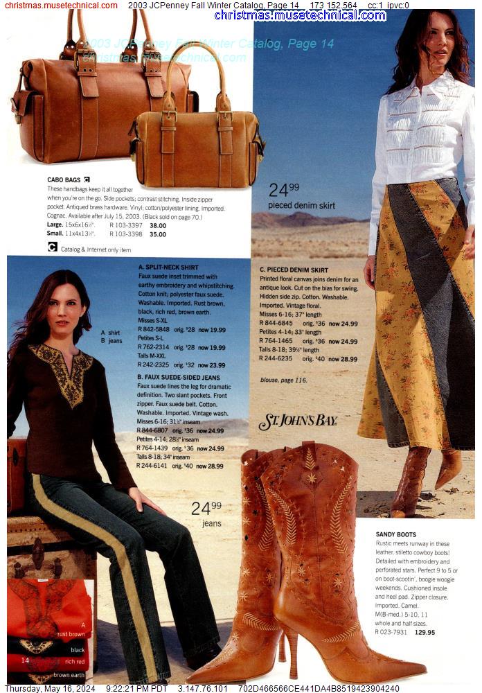 2003 JCPenney Fall Winter Catalog, Page 14