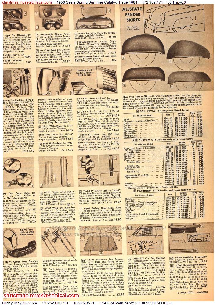 1956 Sears Spring Summer Catalog, Page 1084