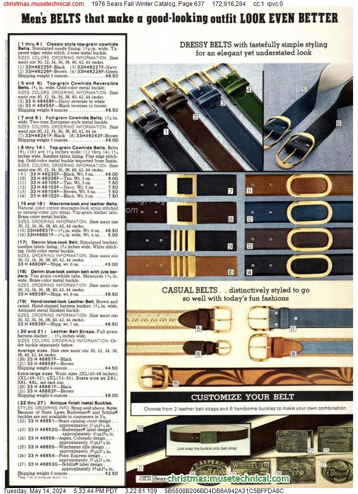 1976 Sears Fall Winter Catalog, Page 637