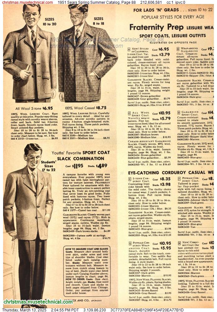 1951 Sears Spring Summer Catalog, Page 88