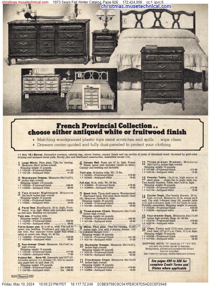 1973 Sears Fall Winter Catalog, Page 926