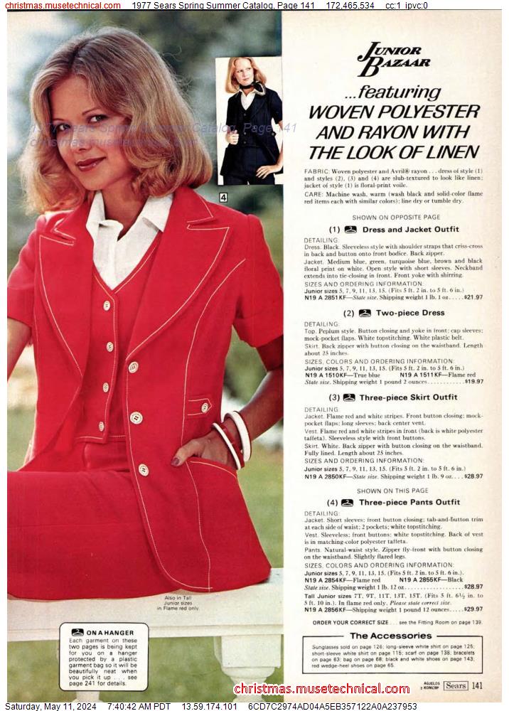 1977 Sears Spring Summer Catalog, Page 141
