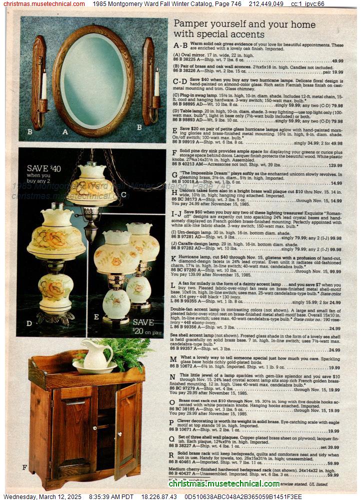 1985 Montgomery Ward Fall Winter Catalog, Page 746