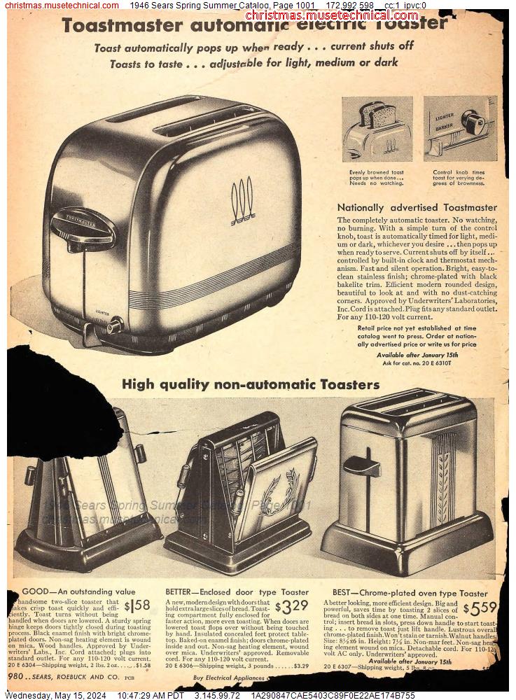 1946 Sears Spring Summer Catalog, Page 1001