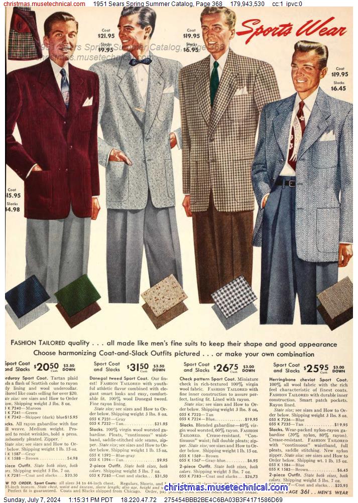 1951 Sears Spring Summer Catalog, Page 368