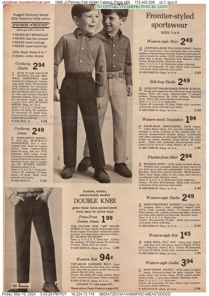 1966 JCPenney Fall Winter Catalog, Page 488
