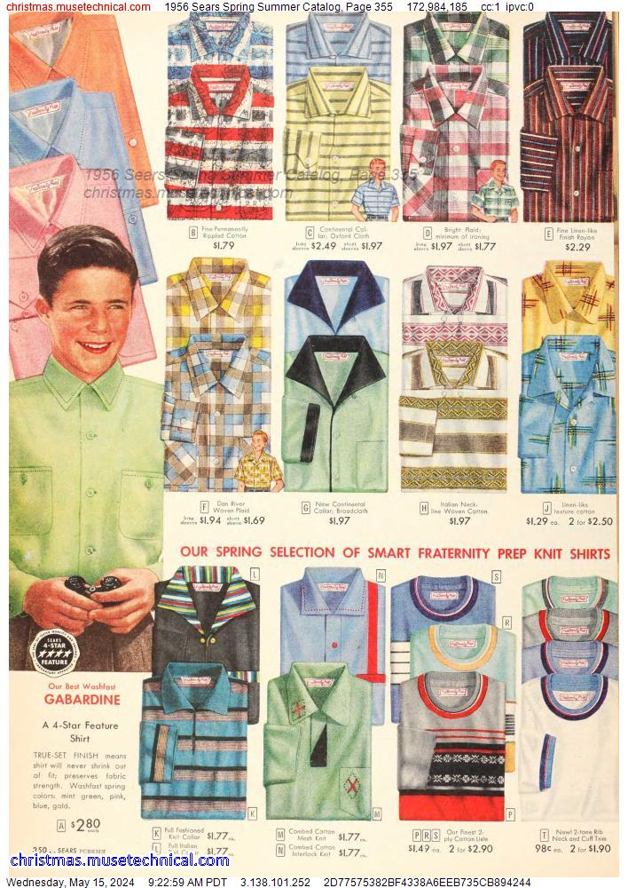 1956 Sears Spring Summer Catalog, Page 355