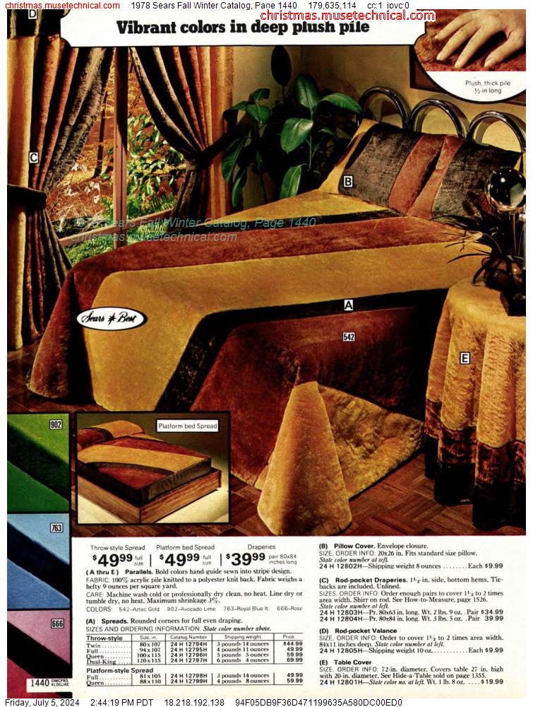 1978 Sears Fall Winter Catalog, Page 1440