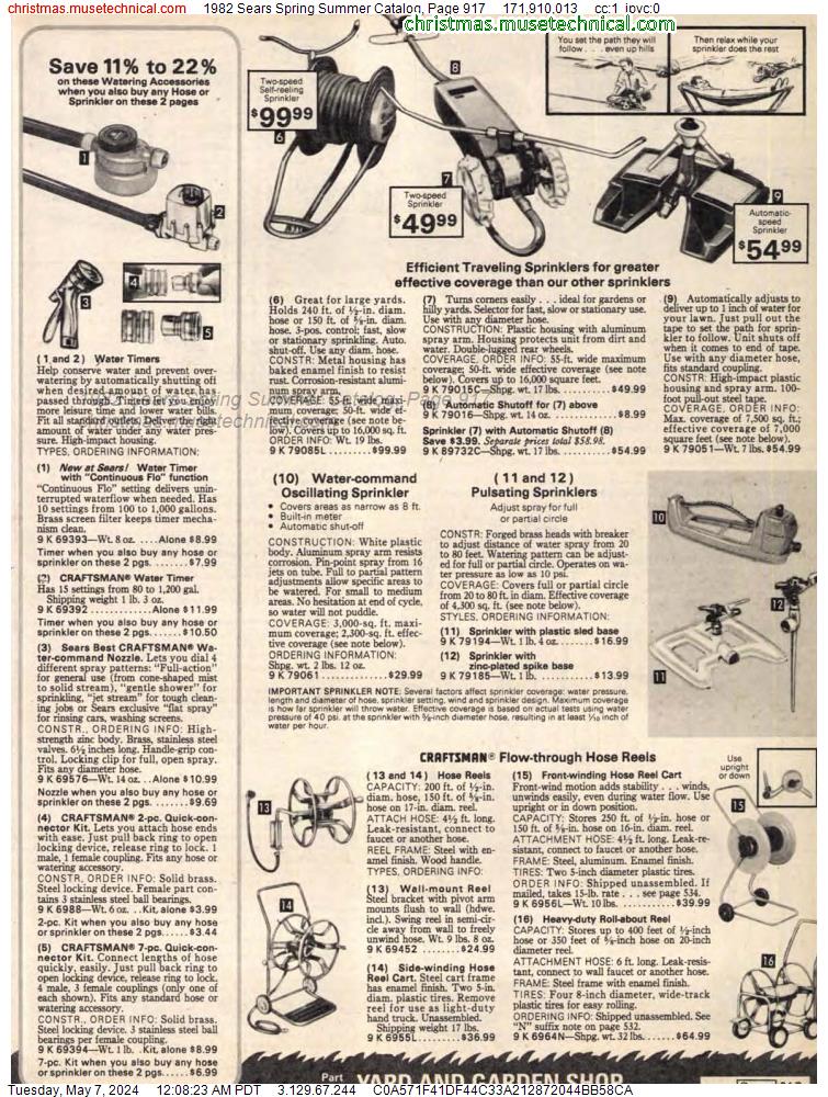 1982 Sears Spring Summer Catalog, Page 917