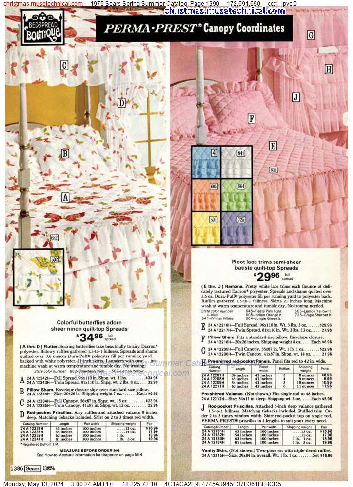 1975 Sears Spring Summer Catalog, Page 1390