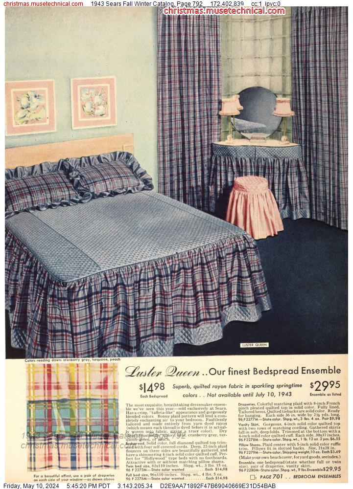 1943 Sears Fall Winter Catalog, Page 792
