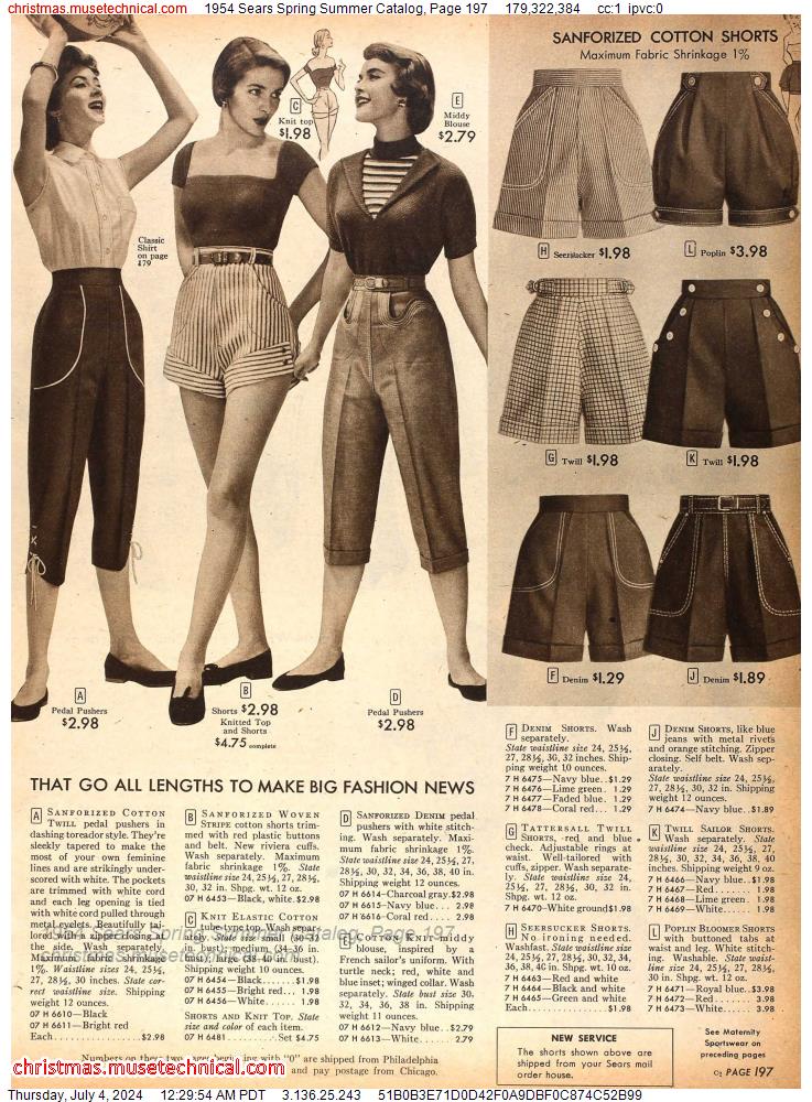 1954 Sears Spring Summer Catalog, Page 197