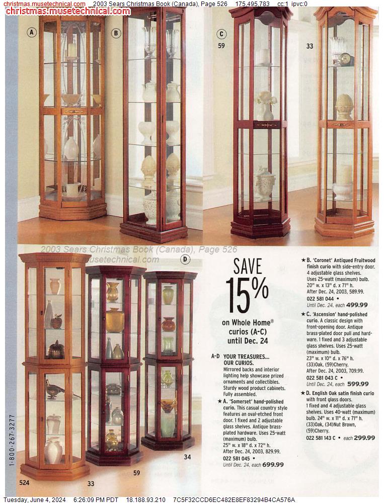 2003 Sears Christmas Book (Canada), Page 526