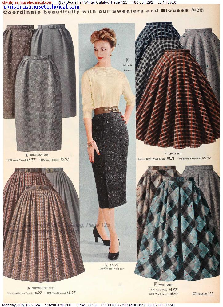 1957 Sears Fall Winter Catalog, Page 125
