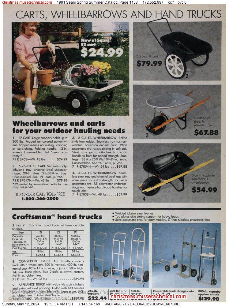 1991 Sears Spring Summer Catalog, Page 1153