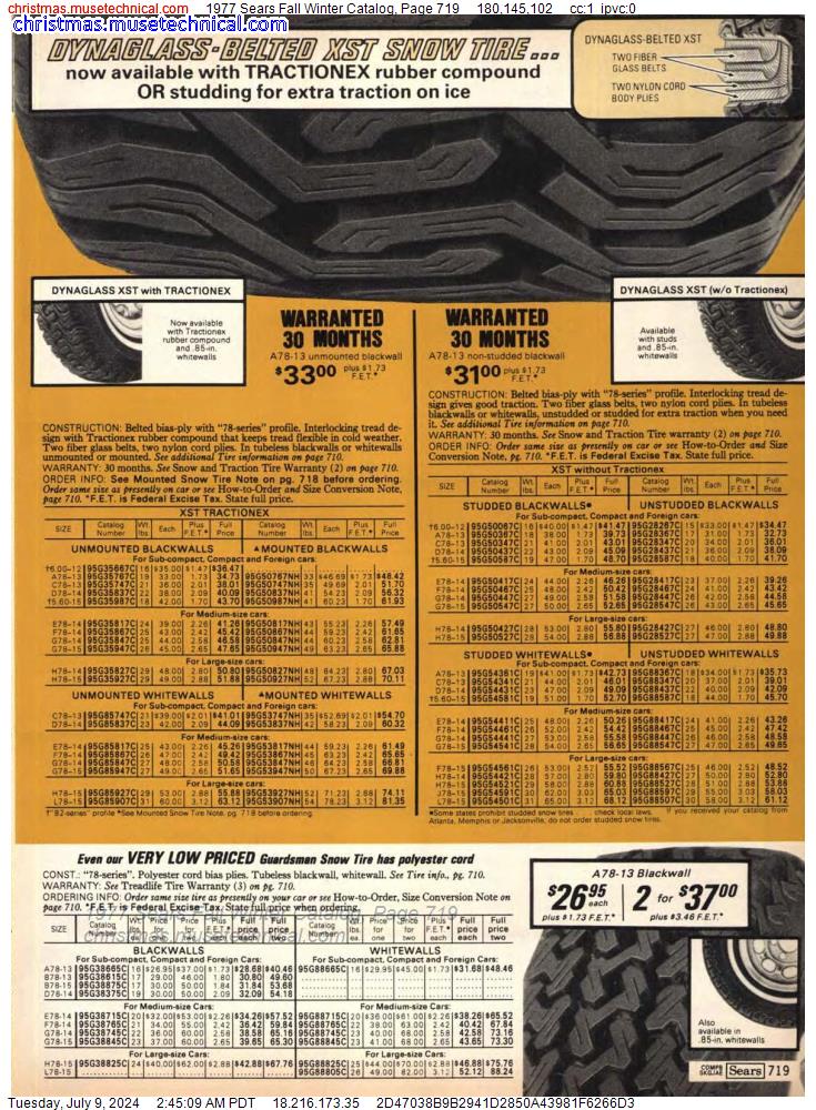 1977 Sears Fall Winter Catalog, Page 719