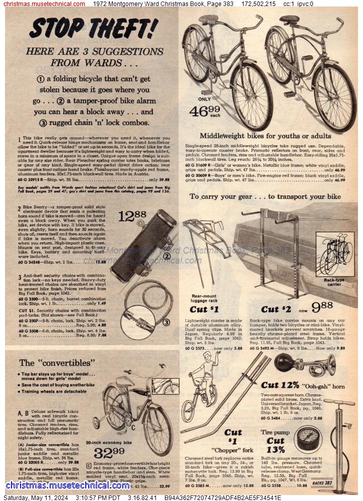 1972 Montgomery Ward Christmas Book, Page 383