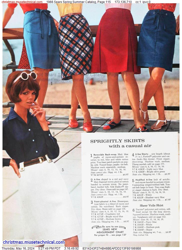 1966 Sears Spring Summer Catalog, Page 115